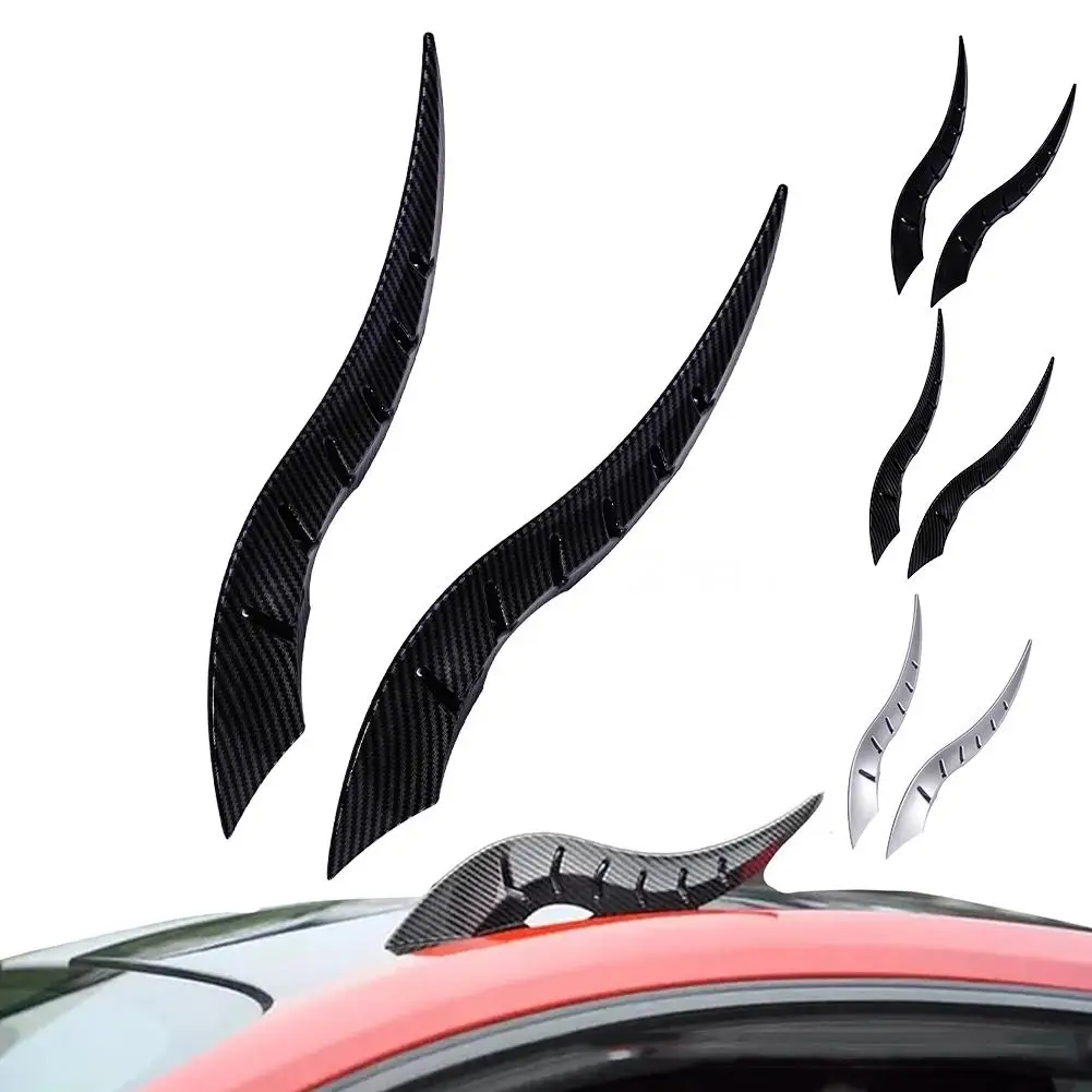 Car Roof Decoration Dragon Horn Modification Universal Auto Roof Decoration With High-Strength Stickers For Sedan Hatchback