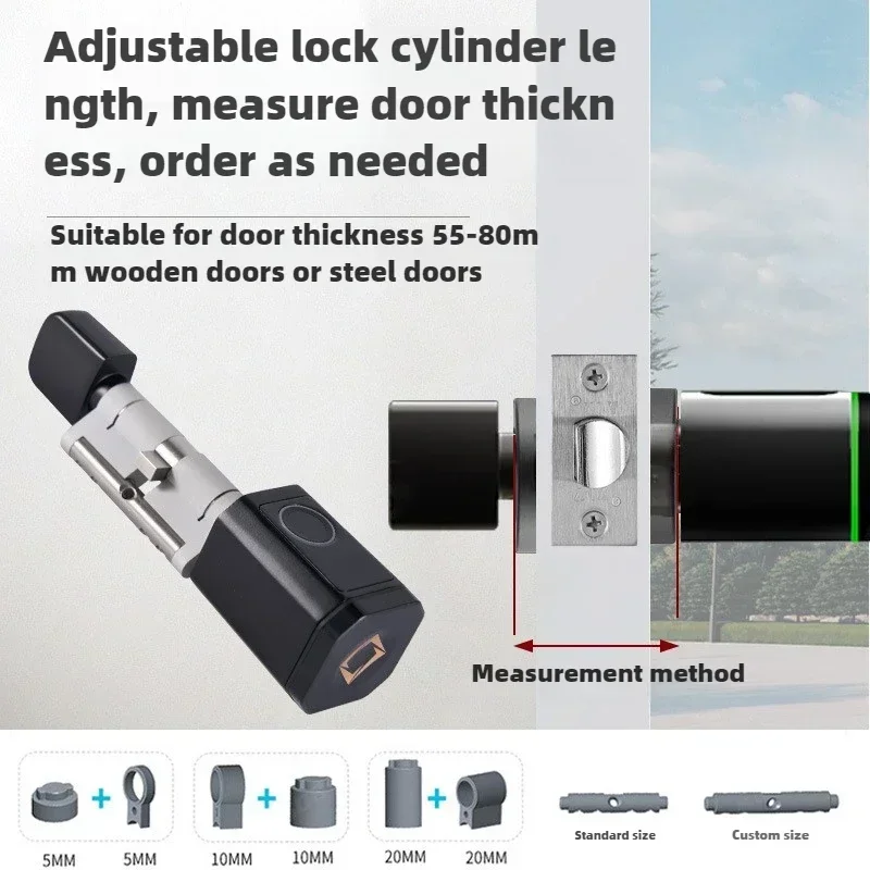 

New Smart Door Lock Digital Keypad Code Key Card Remote Control Adjustable Home Apartment Tuya APP Fingerprint Cylinder Electron