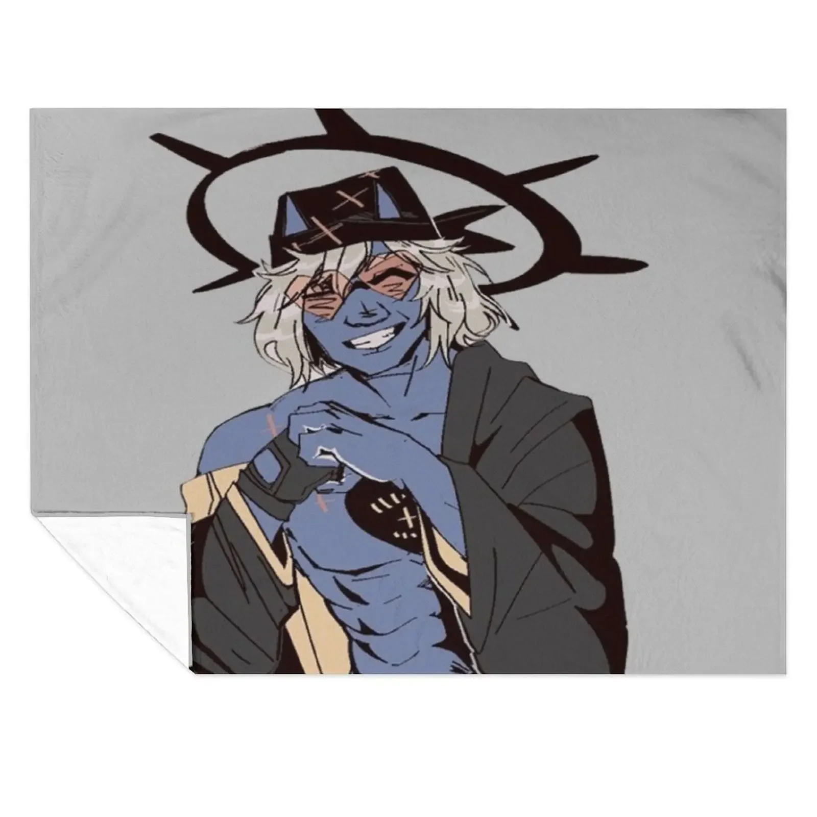 

Happy Chaos - Guilty Gear Throw Blanket Sofas For Decorative Sofa wednesday Flannel Fabric Blankets