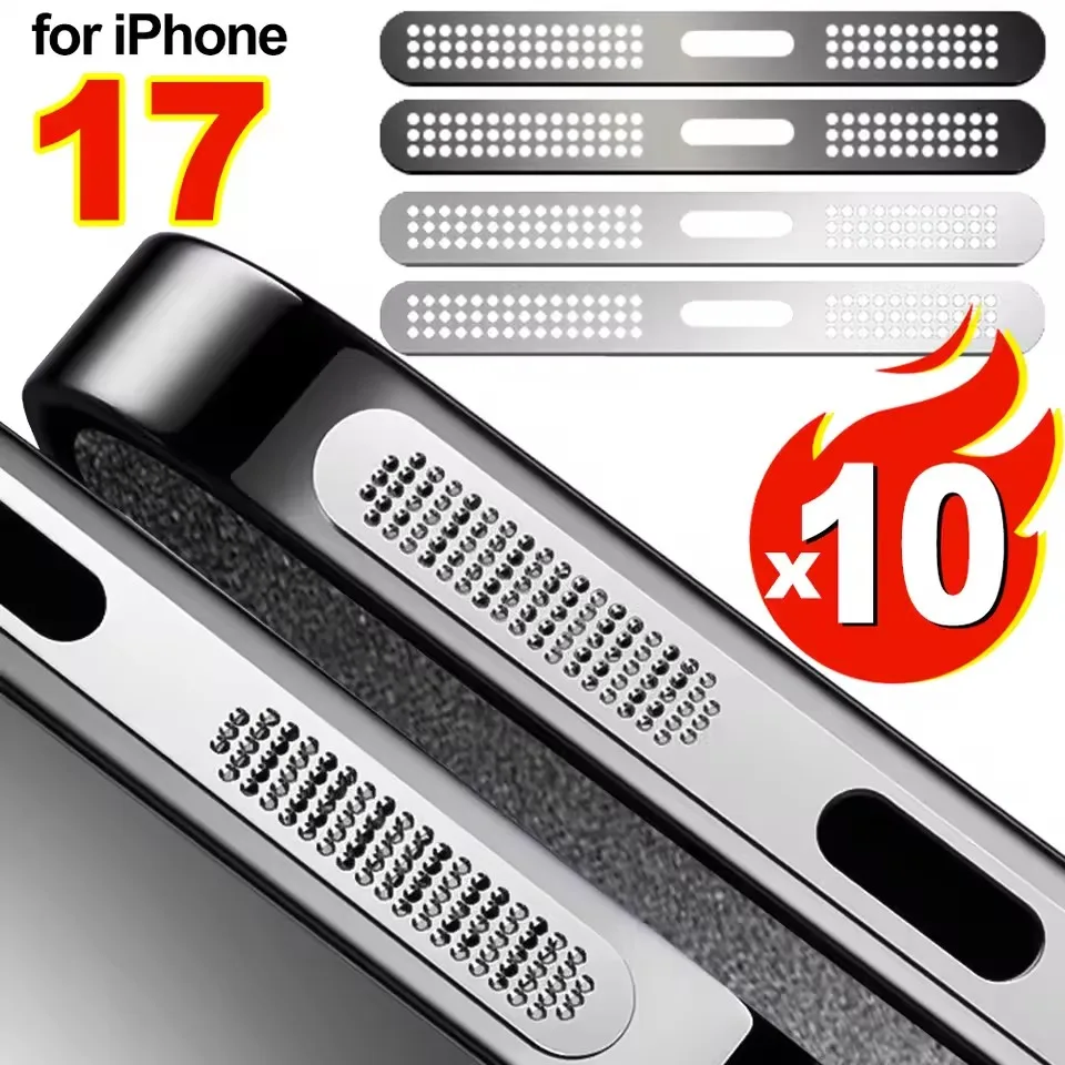 2-10PCS Metal Speaker Dust Cover for IPhone 17/17 Air/17 Pro/17 ProMax Adhesive Protective Speaker Mesh Dustproof Trumpet Net