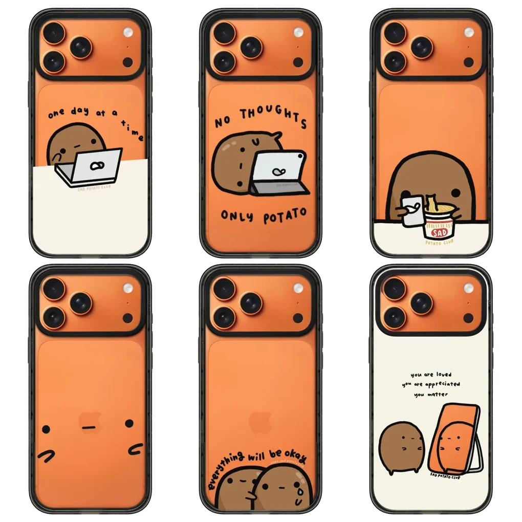 

Potato Cartoon Lovely 2.0 Acrylic Black Border Phone Cover for IPhone 12 13 14 15 16 17 Pro Max Case for IPhone 17 Air