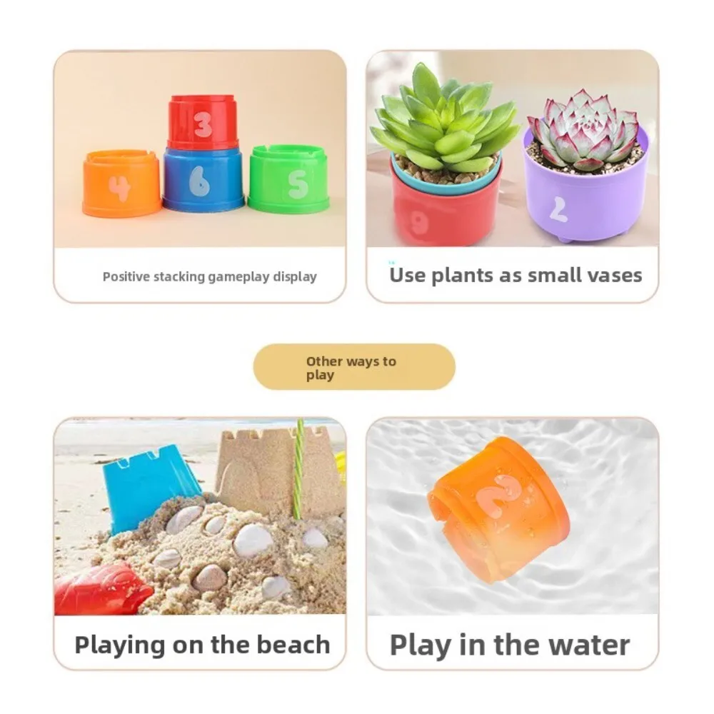 Colorful Stacking Cups for Babies Toddlers Educational Learning Toys Infant Sensory Development Playtime Activity Set