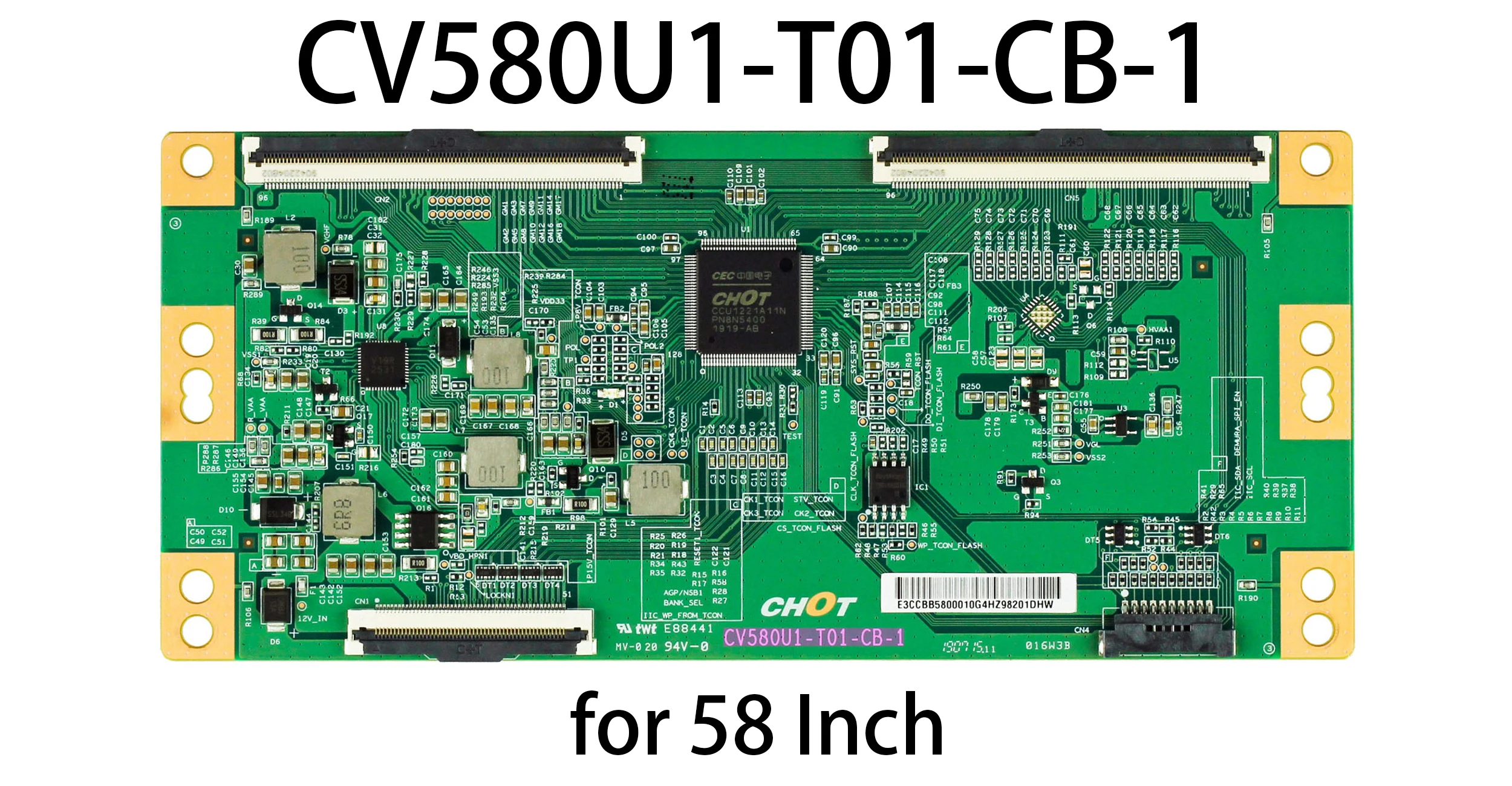 

CV580U1-T01-CB-1 T-Con Board is for NS-58DF620NA20 V585-G1 V585-H11 M586X-H1 V585X-H1 V585-H11 58R6E3 58 Inch TV Logic Board