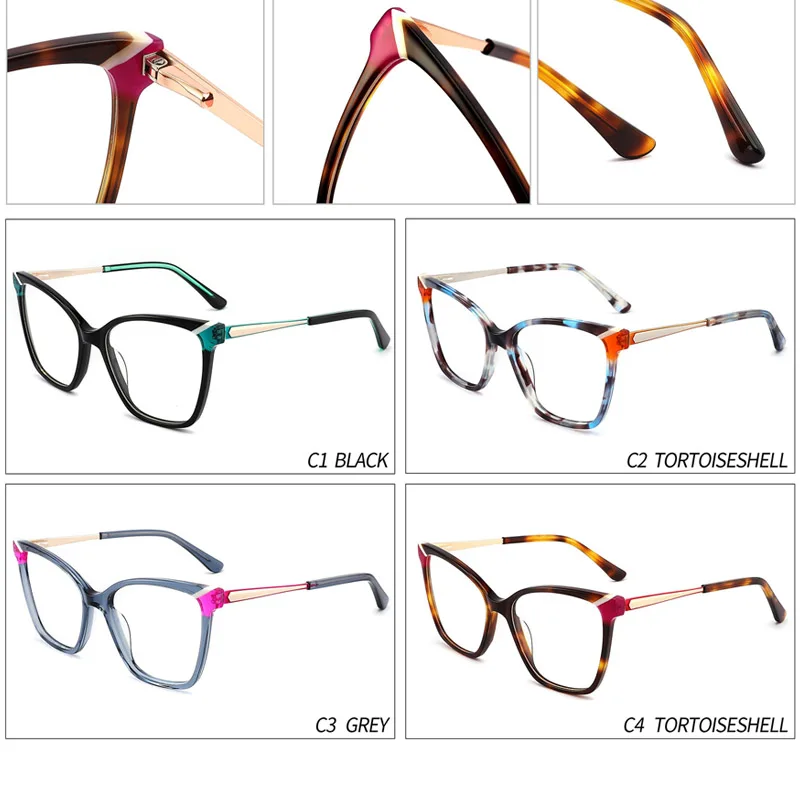 Ceofy Women Fashion Glasses Frame Optical Prescription Myopia Big Brand Designer Eyeglasses Frame for Women High Quality