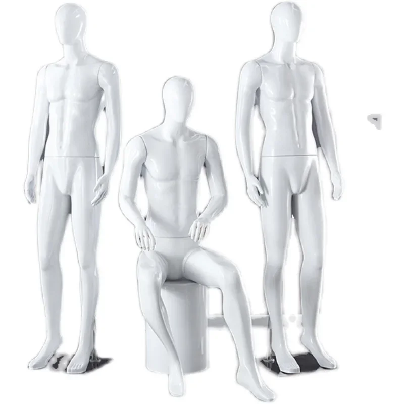 Human body full body dummy plastic platform men's clothing store clothing window shooting clothes display shelf