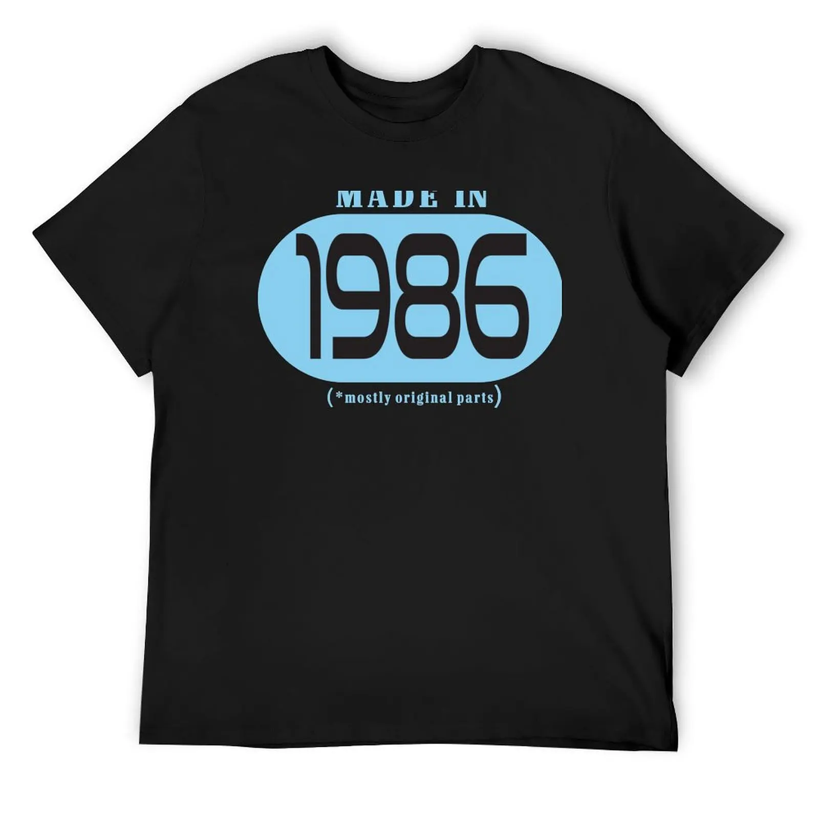 1986 - Birthday/Year - Blk/Blu T-Shirt graphic shirts man clothes shirts men