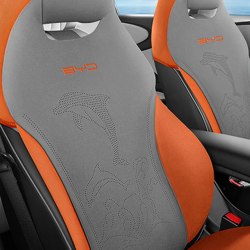 High Auto Car Seat Cushion Cover for BYD Dolphin Four Seasons Universal Half Package Seat Aviation Turn Fur