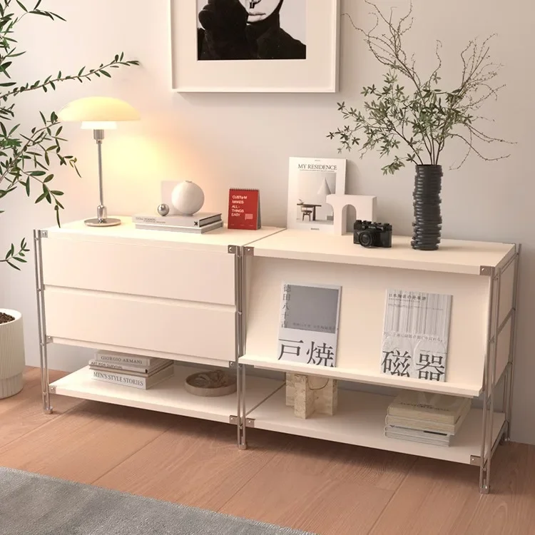 خزانة جانبية، طراز شمالي، بسيط، باب قلاب، متعدد الوظائف، خزانة، غرفة المعيشة، المطبخ #3