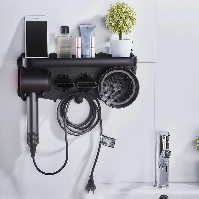 

HOT SALE Hair Dryer Wall Mount Holder For Dyson Supersonic Hair Dryer, Punch-Free Hair Dryer Holder Bathroom Storage Rack