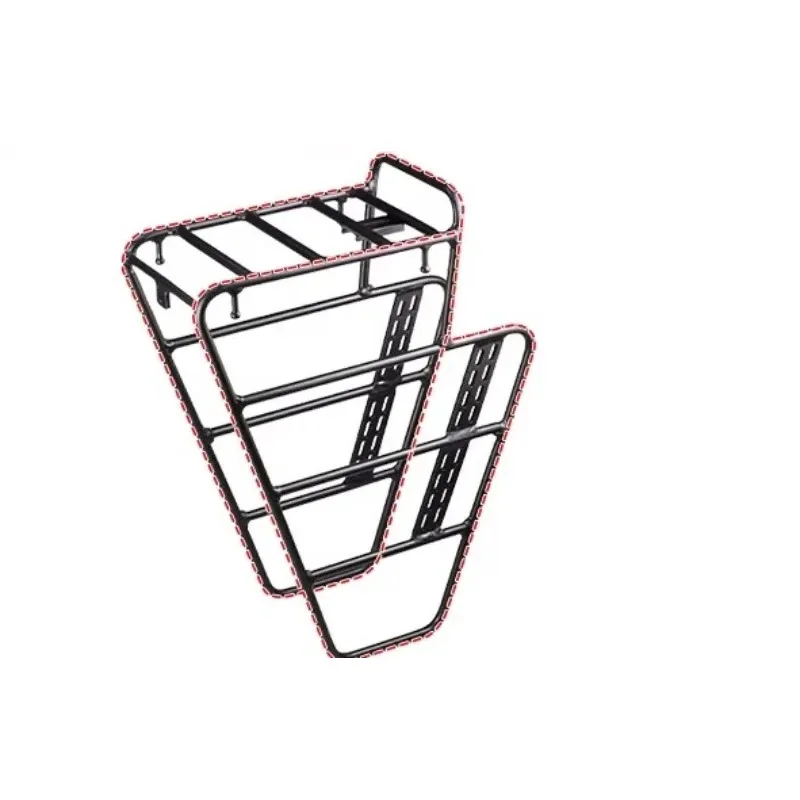 Aluminum Alloy Road Bike Front Rack Sturdy Durable Lightweight High Intensity Integrated Bicycle Panniers Bicycle Accessories