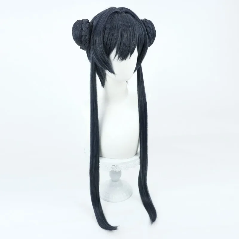 Gioco Blue Archive Kisaki Parrucca Cosplay Halloween Party Prop Capelli sintetici Fibra resistente al calore + cappuccio per parrucca
