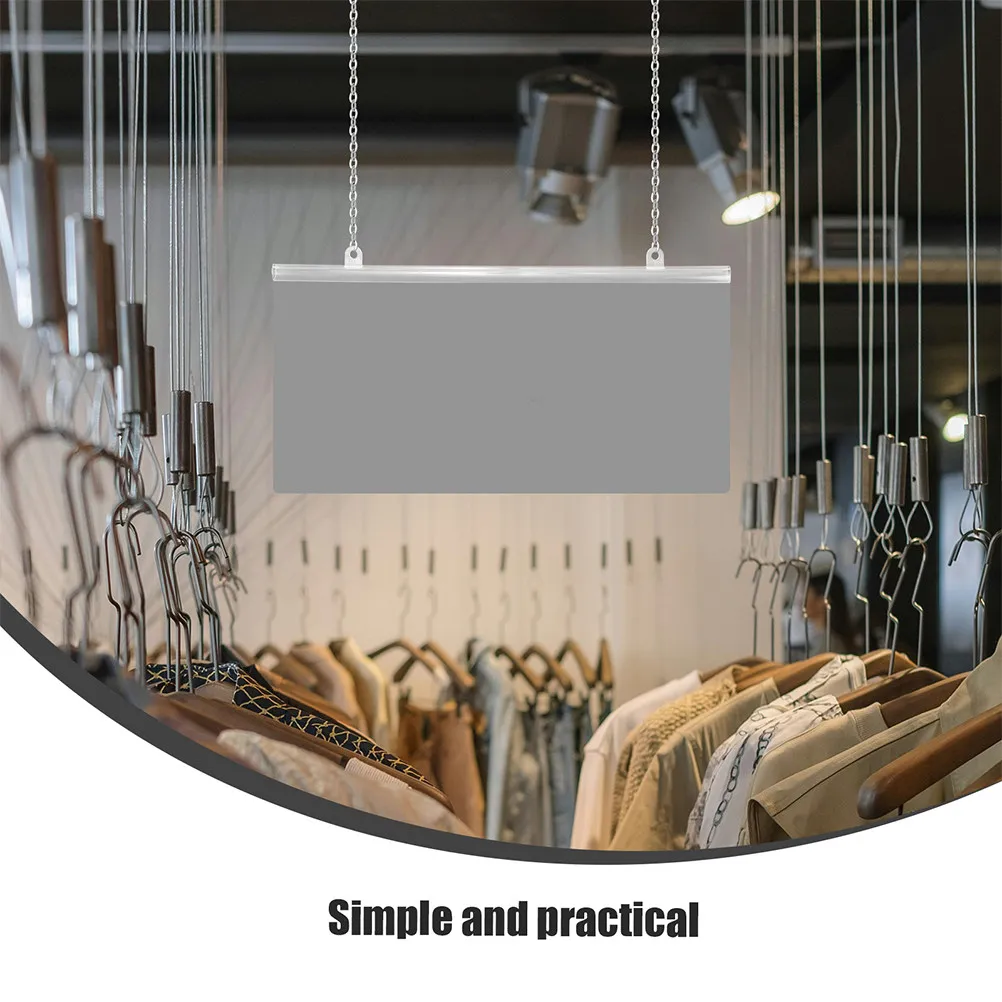 8Pcs PVC Poster Hanging Rods Commercial Advertising Banner Hangers for Mall Supermarket Advertising Display Poster Rail Hanger