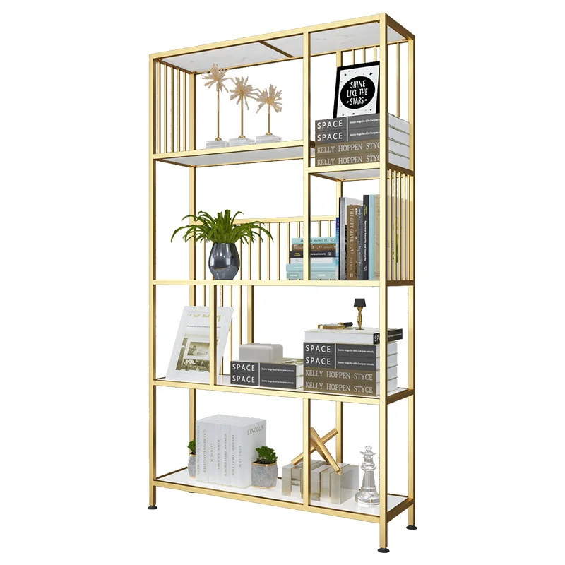 

Shelf Living Room Bedroom Partition Bookshelf Gold Combination Simple