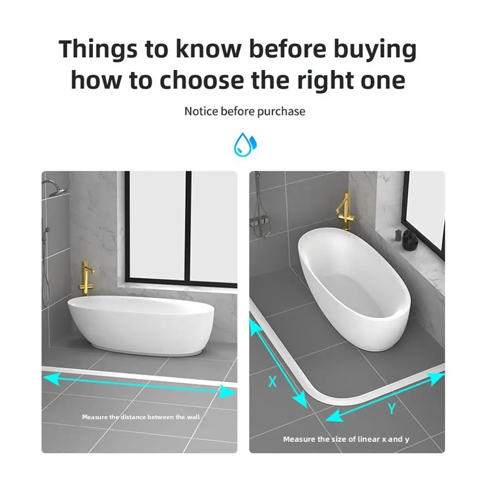 

Silicone Material Self Adhesive Water Stopper Self-Adhesive Backing Waterproof Seal Water Retaining Strip Foldable Design