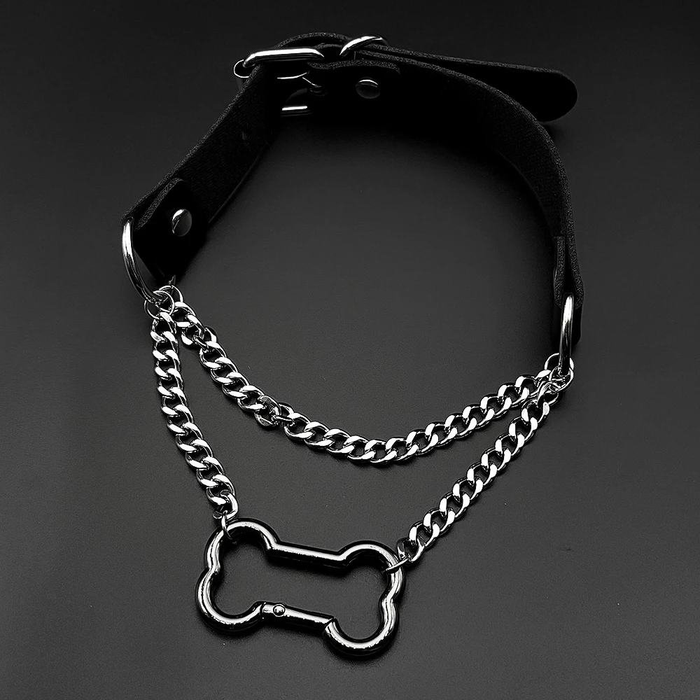 Gothic Bone Carabiner PU Leath - Street Fashion Show review and price