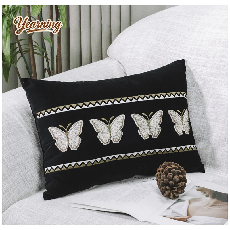 

Nordic Luxury Embroidered High - End French Retro Sofa Cushion Covers and Pillowcases