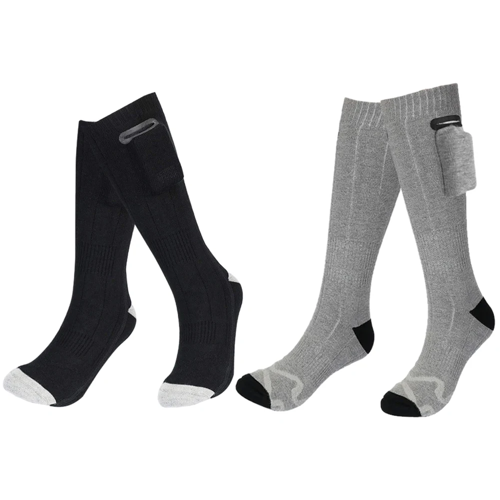 Unisex Electric Heated Socks Breathable Thermal Stockings Washable Rechargable for Outdoor Camping Hiking