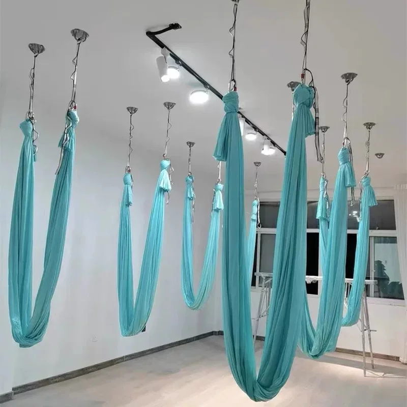 4 Meters Aerial Yoga Hammock Pilates Yoga Inversion Swing Silk Yoga Fitness Stretch Belt for Yoga Studio GYM Indoor