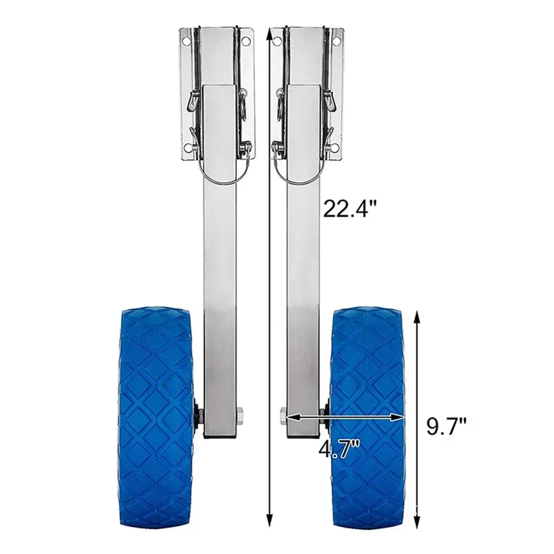 

Launching Wheels Stainless Steel Trailer Dolly Towing Cart for Inflatable Assault Kayak Rowing Canoe