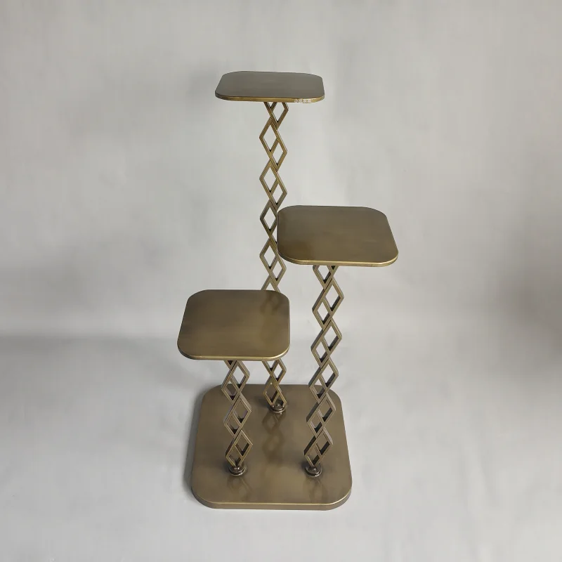 

Chinese-style Coffee Table Ironwork Three-story Modern Creativity Coffee Table Living Room Furniture Tafel Van De Thee YSCJ