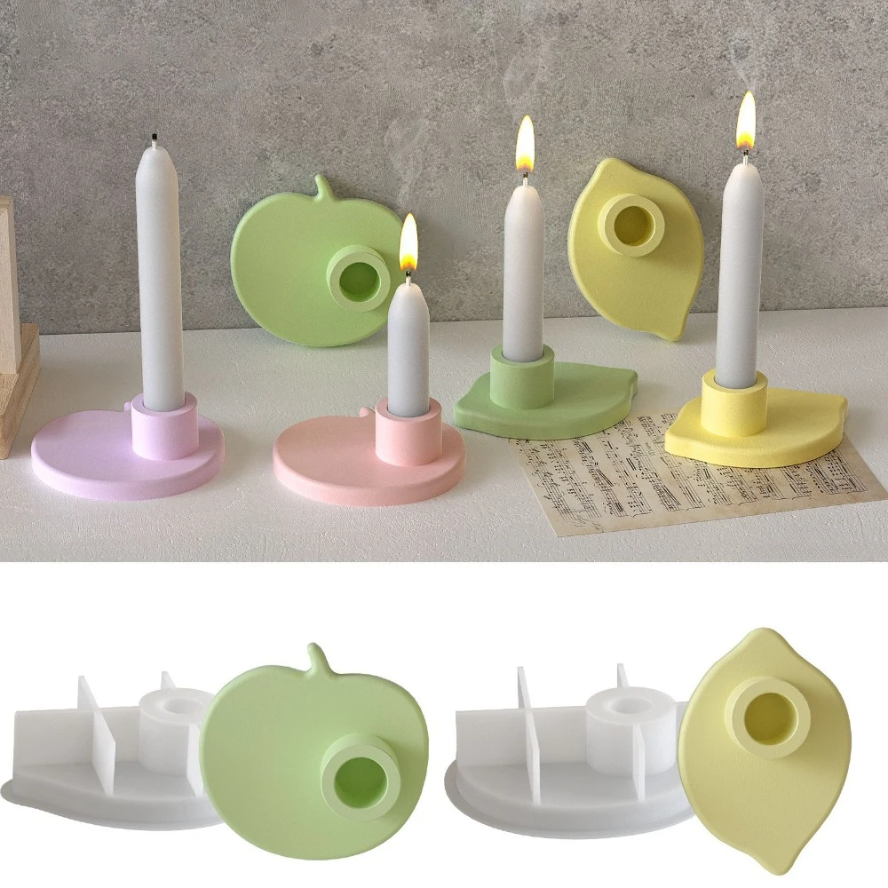 

Lemon Apple Fruit Silicone Candle Mold DIY Cement Plaster Holder for Aroma Candles Design Craft Supplies