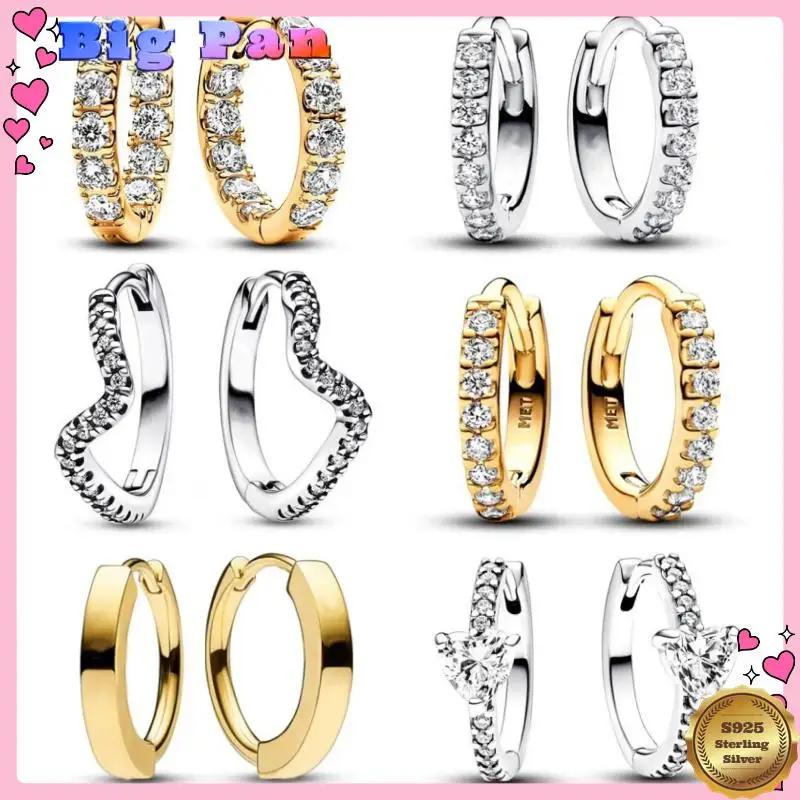 

2025 New Eternal Earrings, S925 Sterling Silver Haji Hoop Zircon Earrings, Suitable For Women's Original Jewelry Diy Gifts