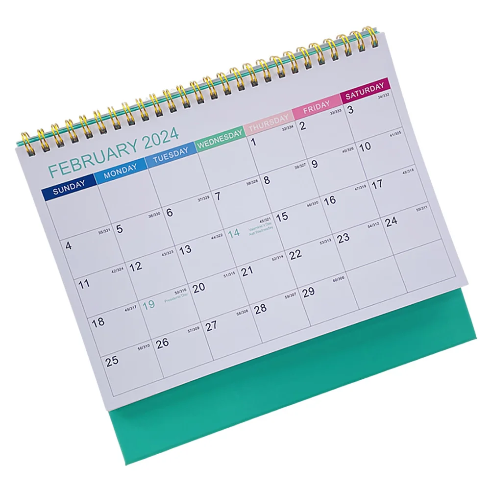 سطح المكتب 2024 كامل العام الدائمة الوجه للمنزل مكتب صغير مكتب التقويم المحمولة الدائمة الزخرفية التقويم طباعة المنتج #5