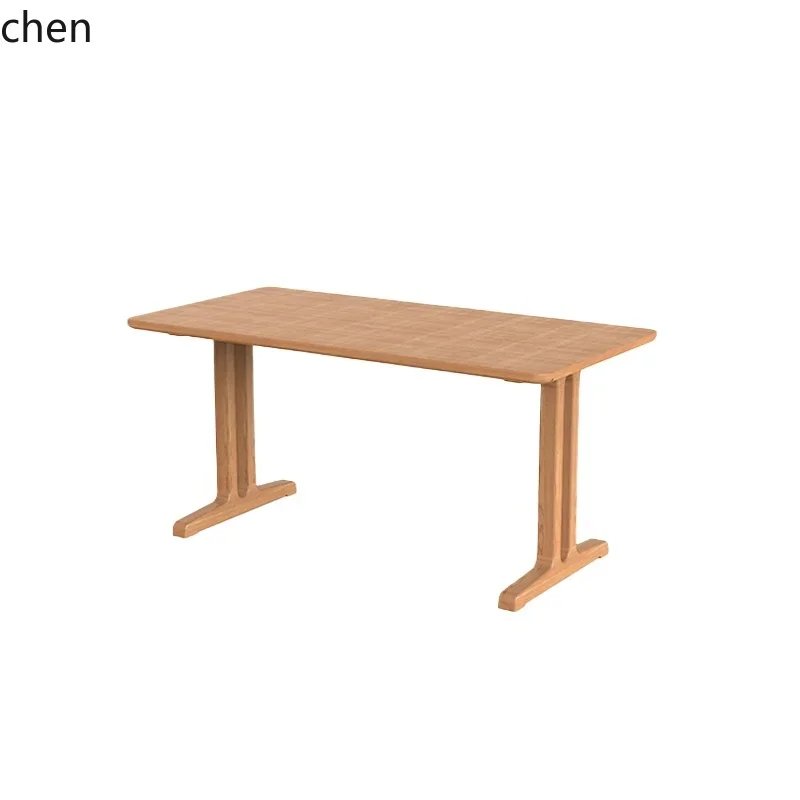 ZWS. Living room long table workbench solid wood large board table cherry wood dining table