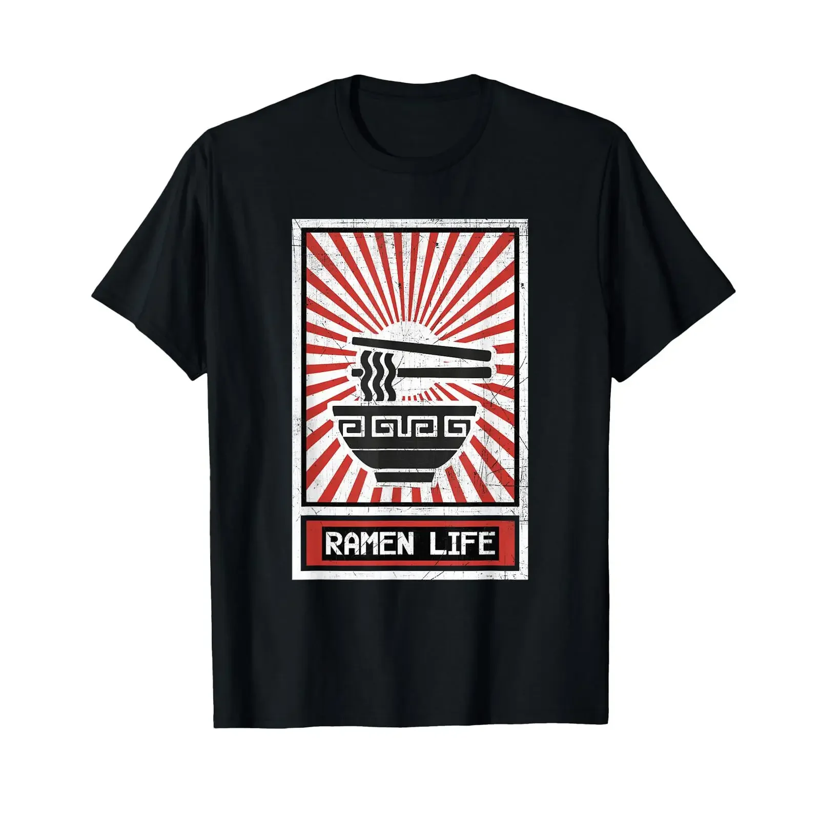 Frame Life Noodle Soup T Shirt vintage Washed fashion Versatile streetwear Slightly Soft designer clothes homme Casual Unisex
