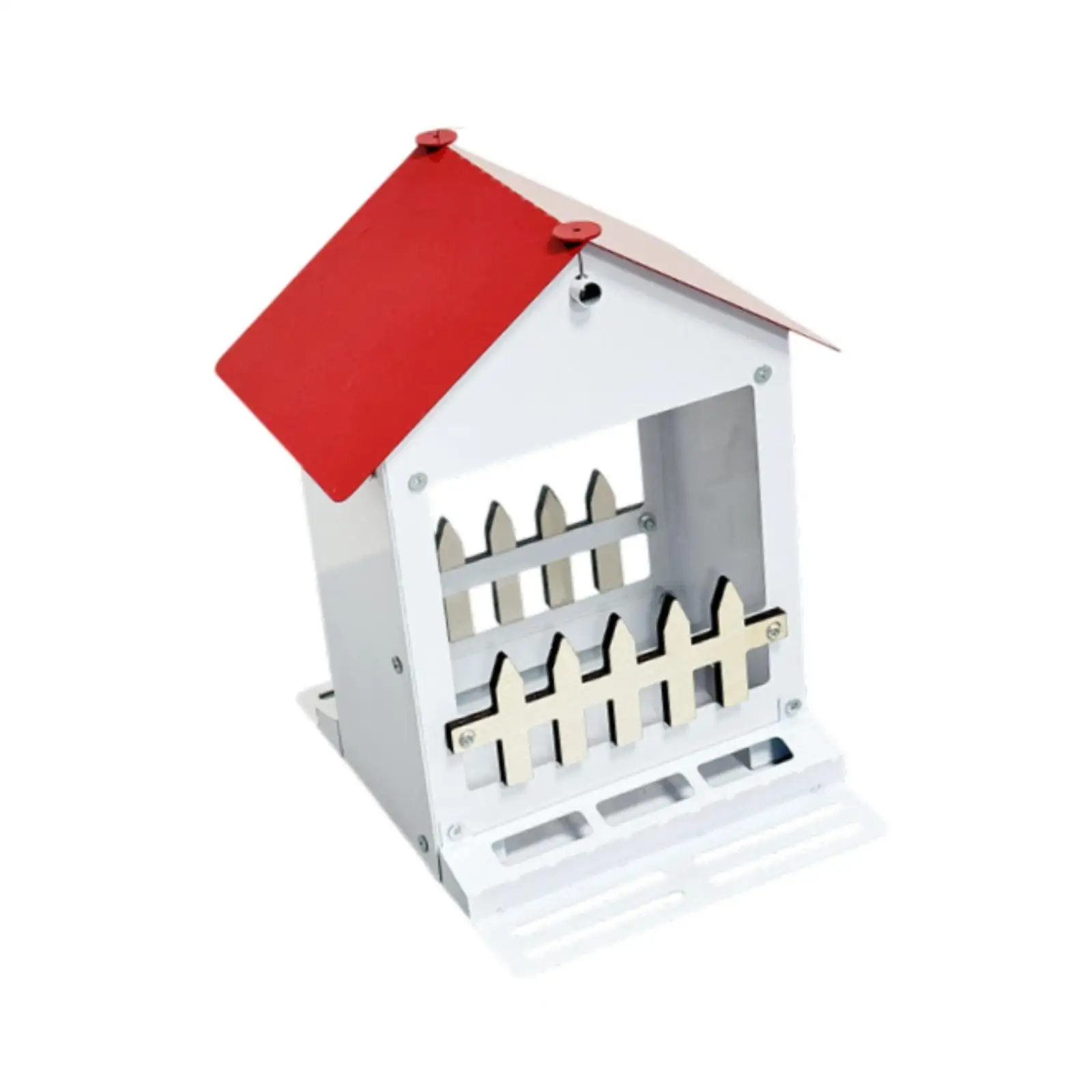 

Металлическая кормушка для птиц с крышей, легко чистится и заполняется, большая вместимость, станция для кормления птиц для улицы, балкона, заднего двора, сада.