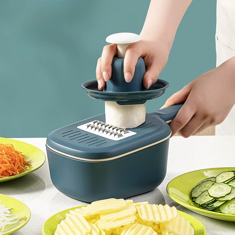 

Multi-function Potato Carrot Cucumber MandolineSlicer Cutter Grater Shredders with Strainer /Kitchen Fruit and Vegetable Tools