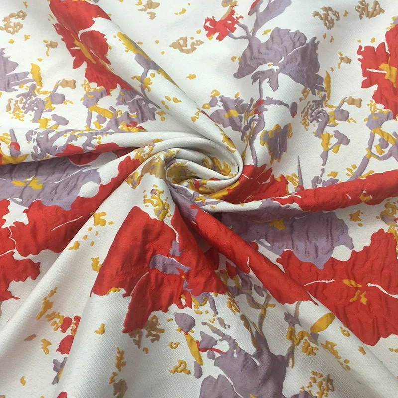 European Jacquard Dress Polyester Fabric Spring and Autumn Fashion for Dress Suit Clothing Material Sewing Sold by the Yard