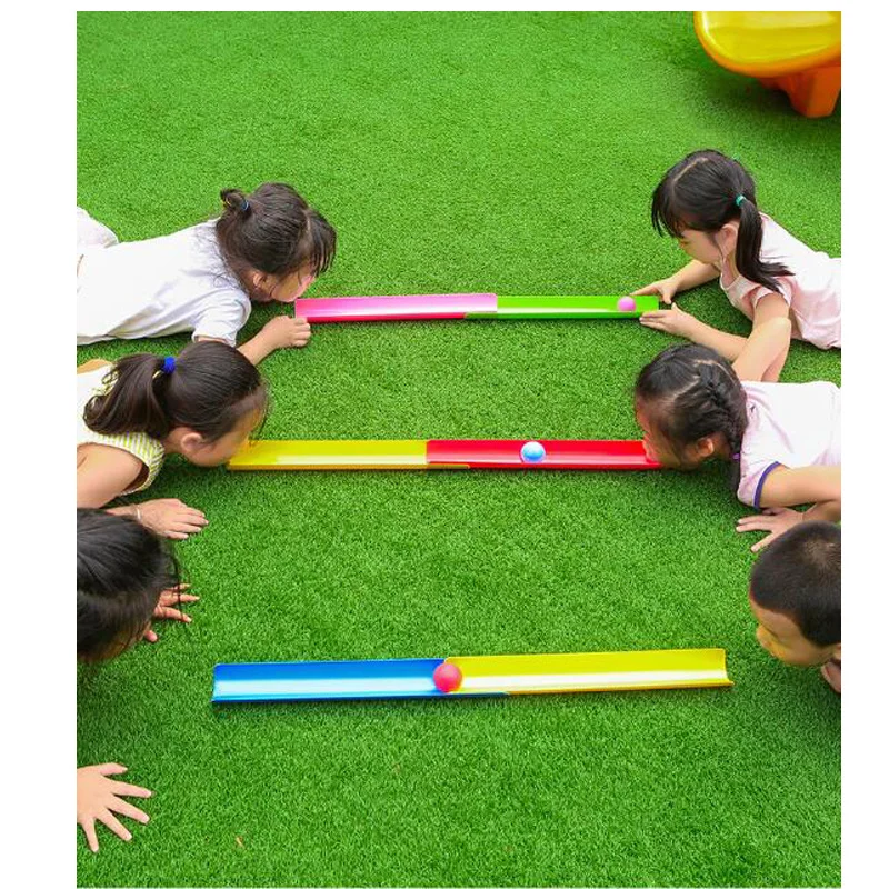 Outdoor-Spaßspiel für Kinder, U-förmiger Rillenball, Übertragungsteam, Zusammenarbeit, sensorisches Training, interaktives Eltern-Kind-Spiel – Detail 1