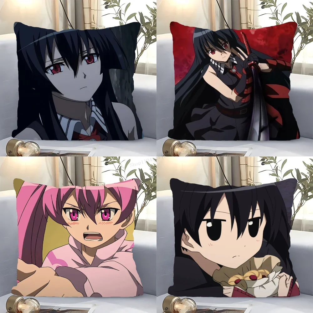 1pc Akame Ga KILL Pillow Case Square Bedroom Sofa Leisure Comfort Cushion Car Living Room Home Decoration