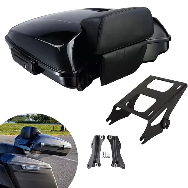 Rear Touring Razor Tour Pak Pack Tail box Luggage Rack Docking Kit for Harley 2009 Up Road King Street Glide Ultra Electra CVO