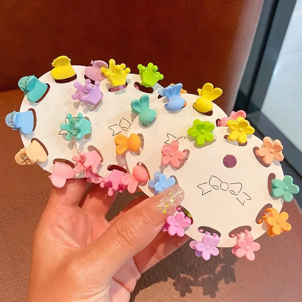 Girls Colorful Flower Star Crown Small Hair Claws Barrettes Cute Hair Claw Crab Clips Cartoon Hairpins Kids Hair Accessories