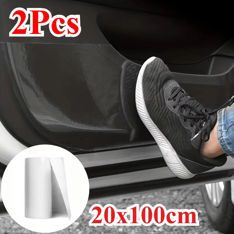 

20x100cm Car Door Sill Protector Stickers Transparent Paint Protection Film Anti Scratch Film Autos pegatinas para coche