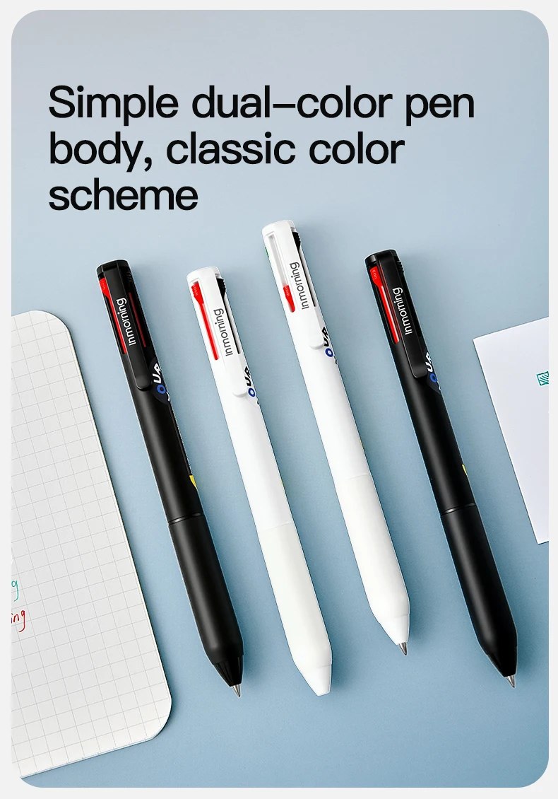 2er-Pack Spectrum 4-Farben-Klickstift - Mehrfarbiges Gelstift-Set, Glattes Schreiben für Büro & Studium, Kreatives Markierungs-Schreibwarenset – Detail 8