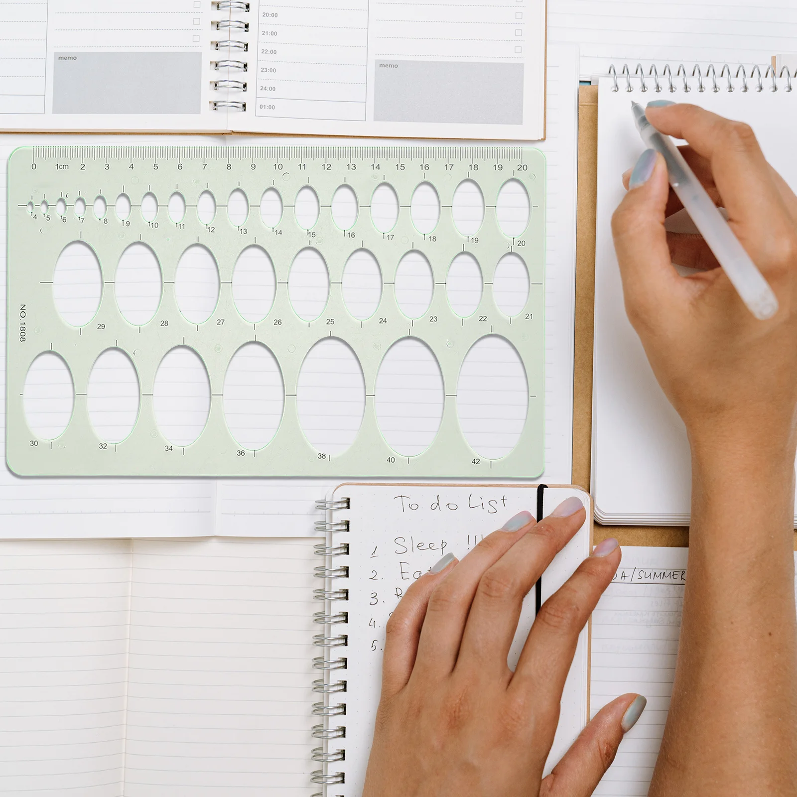 9 قطعة قالب قياس حاكم قابل للتعديل دوائر الرسم البيضاوي مجموعة الاستنسل لتصميم الفن هندسة المجوهرات الهندسة المعمارية