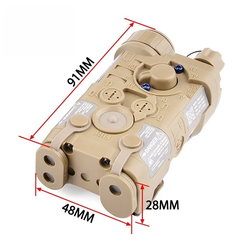 Airsoft taktische Ngal Laser Dummy Batterie gehäuse Ngal Batterie kasten kein IR Laserlicht funktion dekorative Jagd waffe Licht