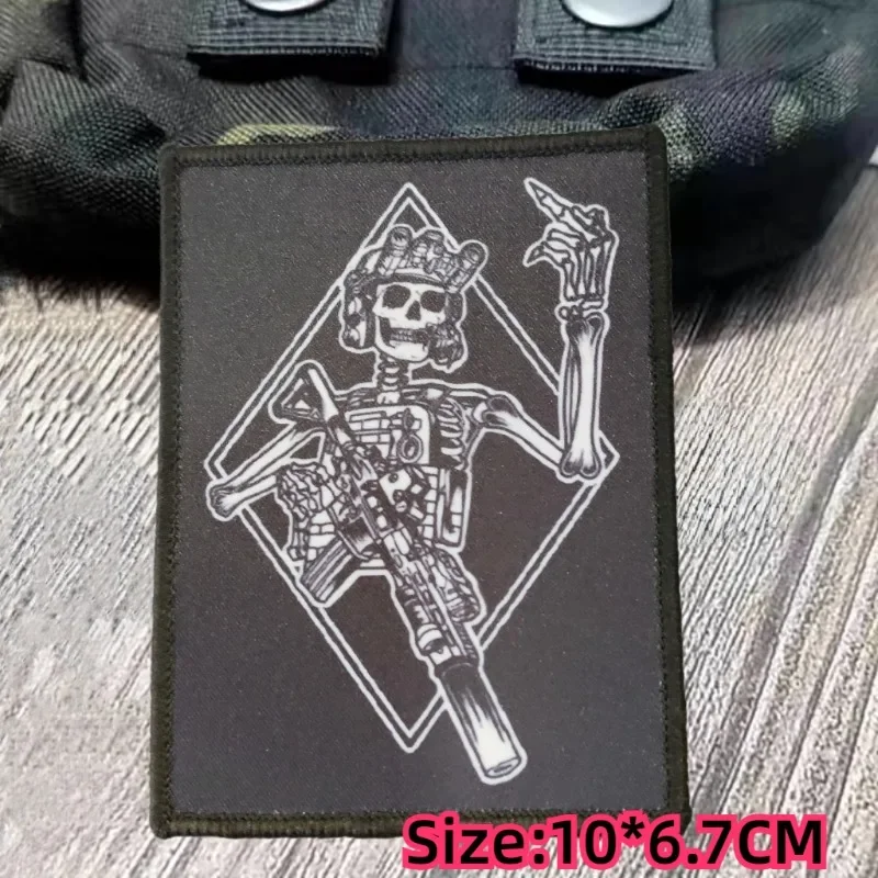 Russian Wagner Combat Skull Printing Patch Somla313 Knight Warrior Morale Badges Tactical Military Backpack Patches for Clothing