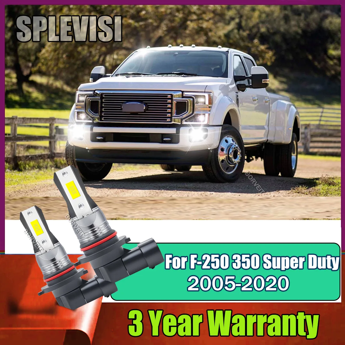 

9145 H10 Front Fog Lamp Lights - Durable Desigen For Ford F-250 350 Super Duty 2005 2006 2007 2008 2009 2010 2011 2012 2013-2020