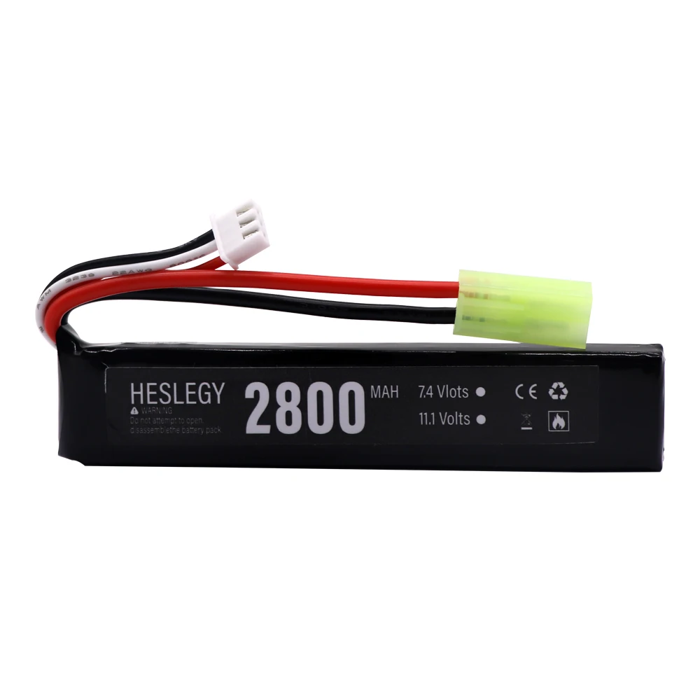 7.4V 2800mAh Lipo Battery for Water Gun 2S 7.4V battery for Mini Airsoft BB Air Pistol Electric Toys Guns Parts Tamiya Plug