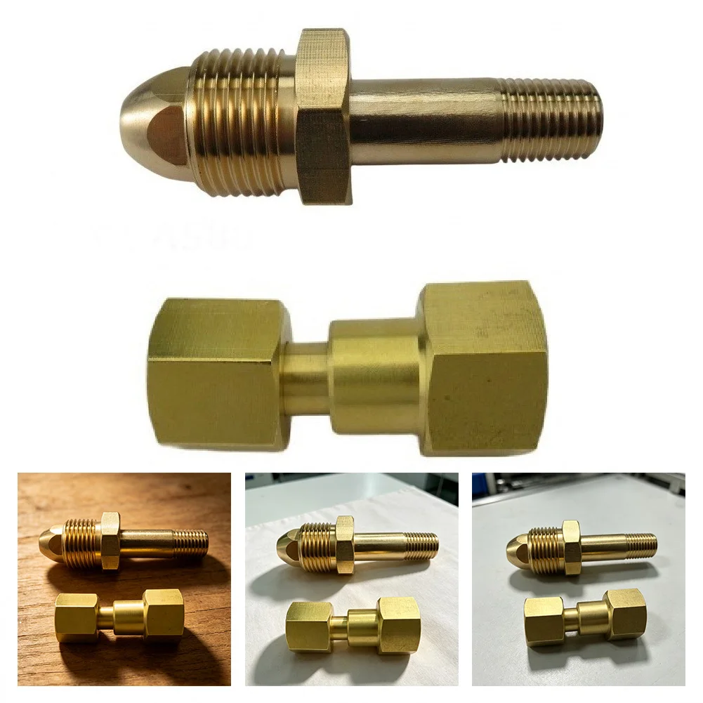 Inert Gas Cylinder Connector CGA-320 To CGA-580 Adapter Cylinder To Regulator Adapter Welding Gas Regulator Excellent Sealing