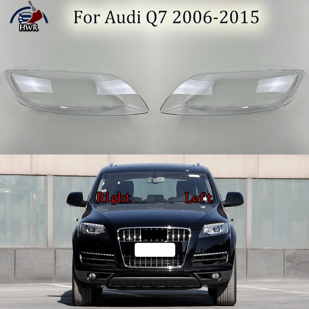 

For Audi Q7 2006 2007 2008-2015 Transparent Headlamp Cover Headlight Mask Lampshade Lamp Shell Plexiglass Replace Original Lens