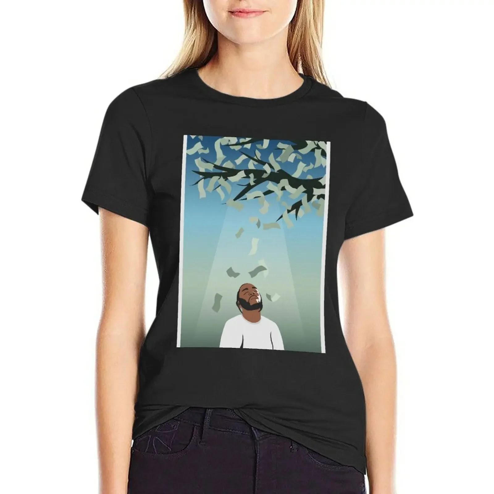 

Kendrick Lamar - Money Trees Poster T-Shirt vintage clothes funny summer top clothes for woman