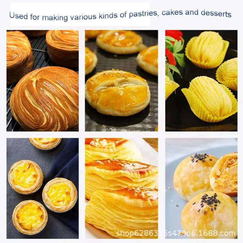 حار بيع المصنع التجارية التلقائي الصغيرة منضدية المعجنات العجين تسطيح نفخة آلة صنع المعجنات #2