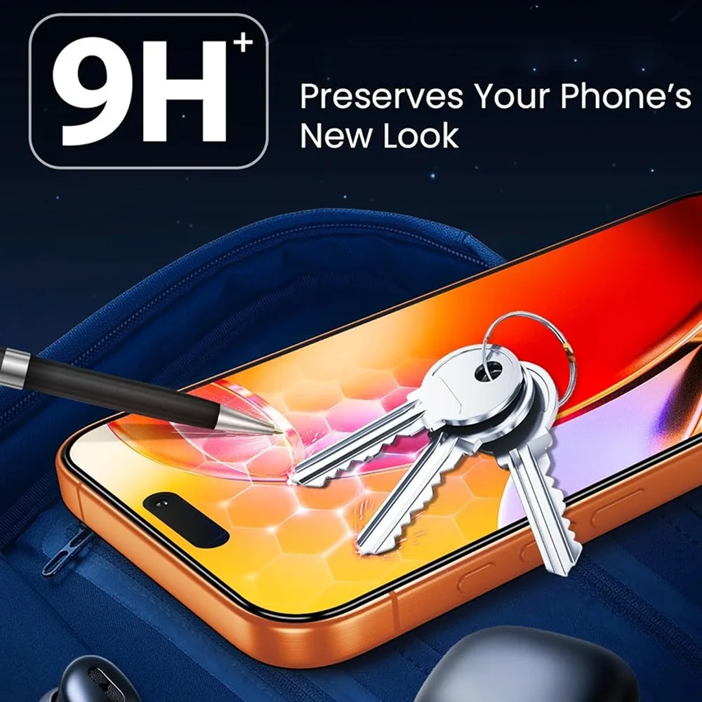 3 قطعة زجاج مقسى فائق الوضوح لهاتف آيفون 17 16 15 14 Pro Max Air 16 15 14 Plus 13 12 11 Pro XR XS زجاج تركيب خالٍ من الغبار #5