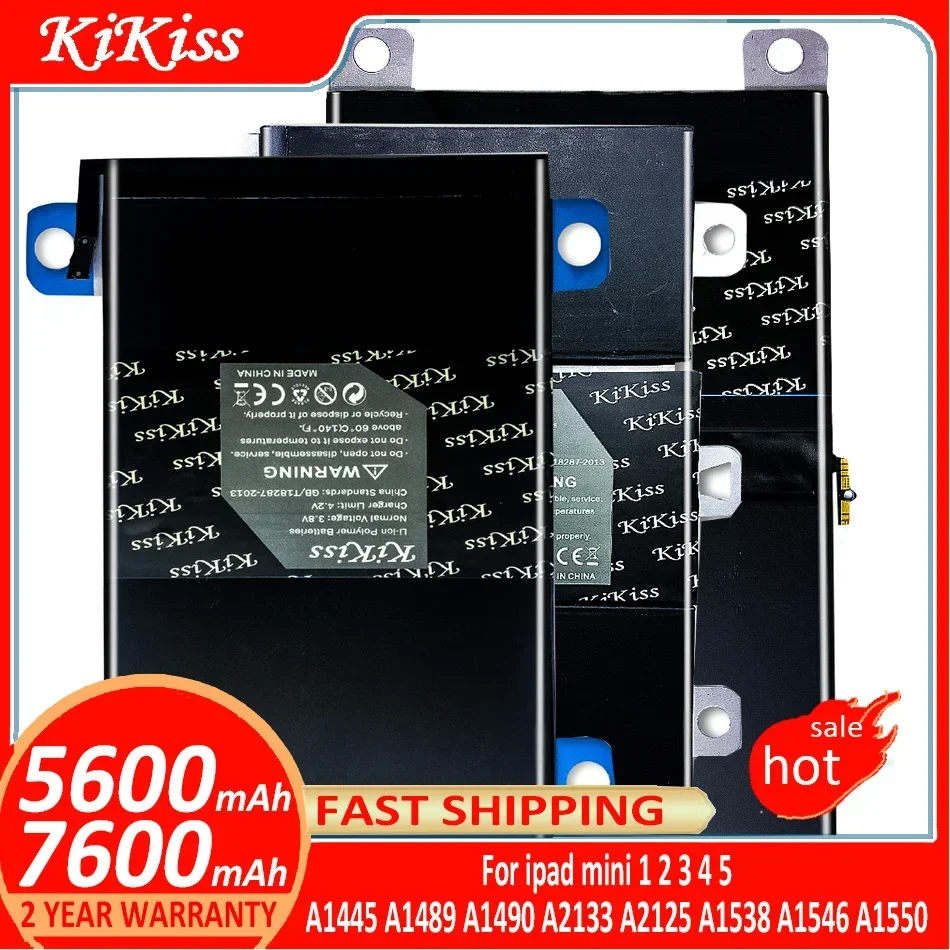 

Аккумулятор KiKiss для ipad mini 1 2 3 4 5 mini1 mini2 mini3 mini4 mini5 A1432 A1445 A1489 A1490 A2133 A2124 A2125 A1538 A1546 A1550