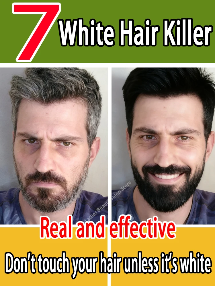 

This serum for gray hair features a natural plant-based formula and is suitable for both men and women to prevent hair loss.